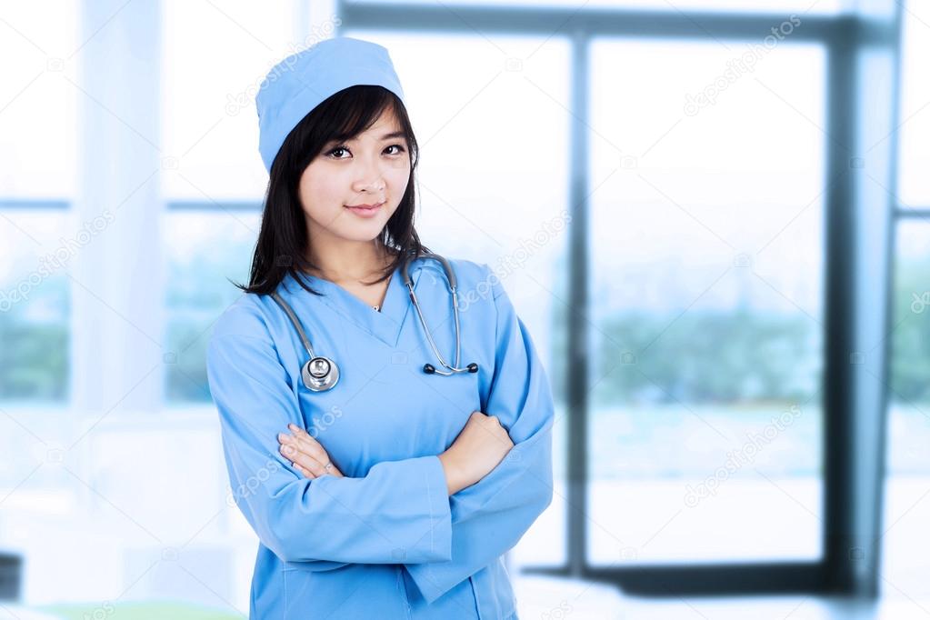 Young female surgeon