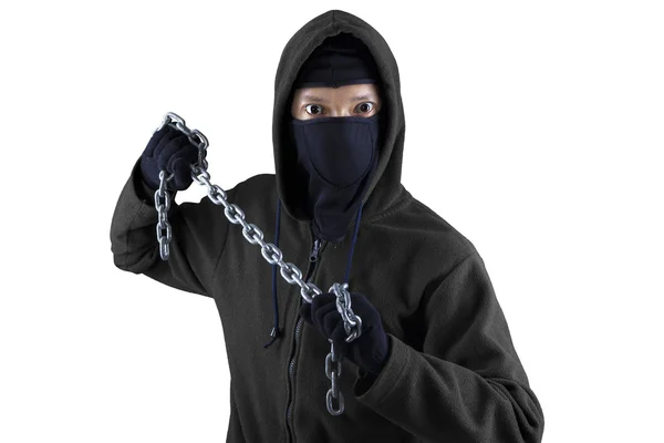 A murderer with chain 1 — Stock Photo, Image