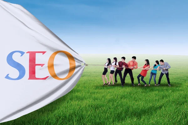 SEO optimering koncept — Stockfoto