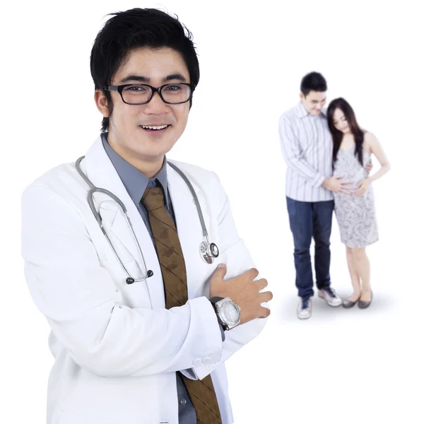 Couple visiting an obstetrician — Stock Photo, Image