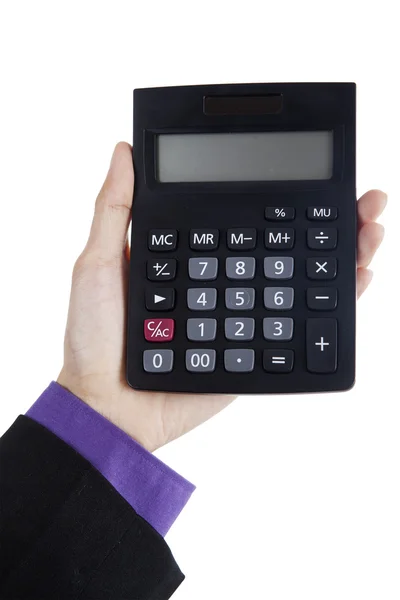 Mão com calculadora — Fotografia de Stock