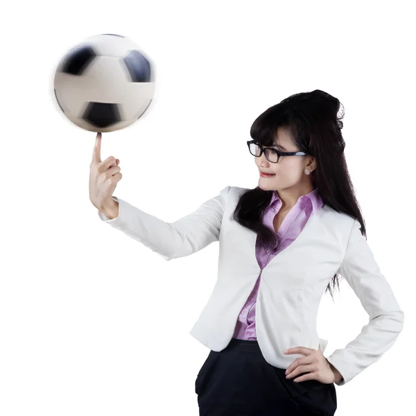 Directrice de football féminine — Photo