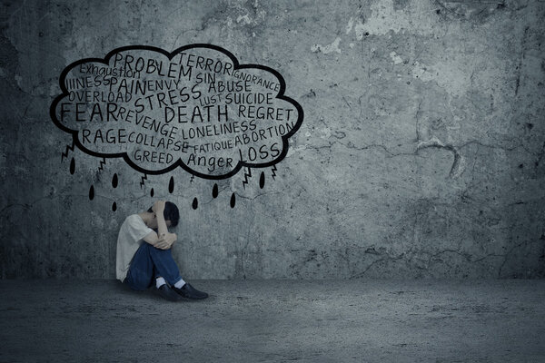 Young man getting problems