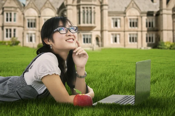 Cute pensive student — Stock Photo, Image