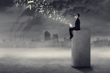 işadamı hava kirliliği ile çalışma