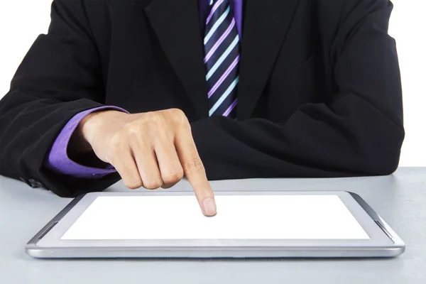 Businessman touching the digital tablet screen 1 — Stock Photo, Image