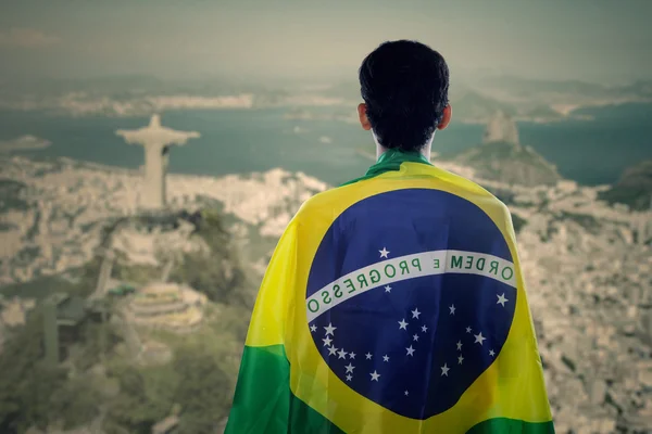 Zadní brazilští fanoušci — Stock fotografie