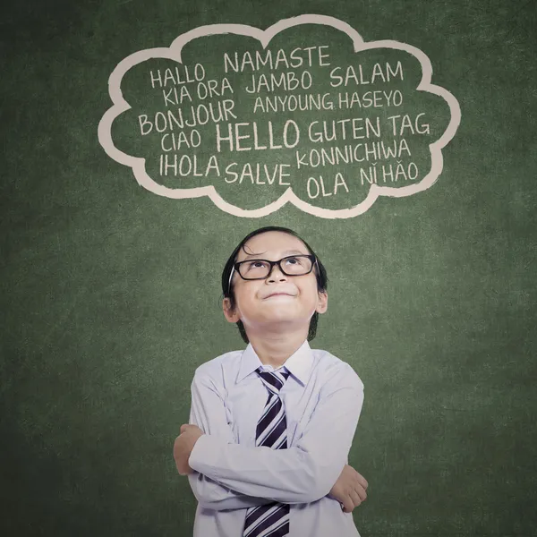 Elementary student learn multilanguage 2 — Stock Photo, Image