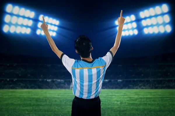 Un footballeur argentin célèbre sa victoire — Photo