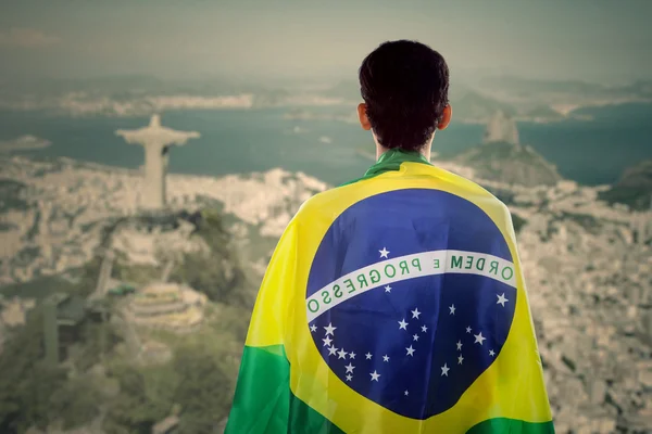 Mužské brazilští fanoušci — Stock fotografie