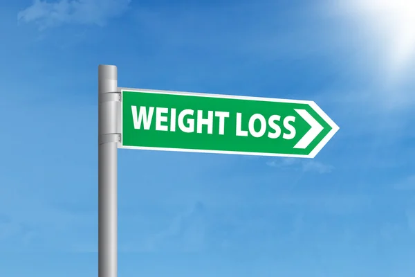 Wegwijzer om gewicht te verliezen — Stockfoto