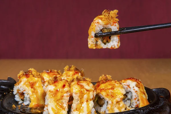 Nahaufnahme von Sushi-Rollen 2 — Stockfoto