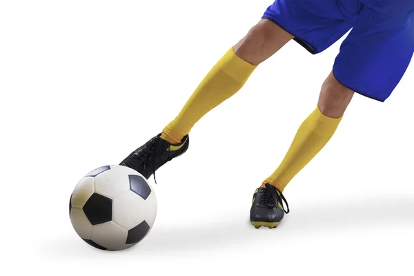 फुटबॉल खिलाड़ी गेंद को चकना 2 — स्टॉक फ़ोटो, इमेज