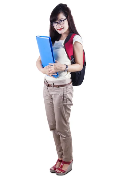 Full length of female college student — Stock Photo, Image