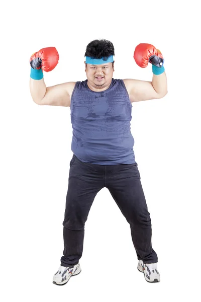 Silny człowiek gotowy do boks 2 — Zdjęcie stockowe