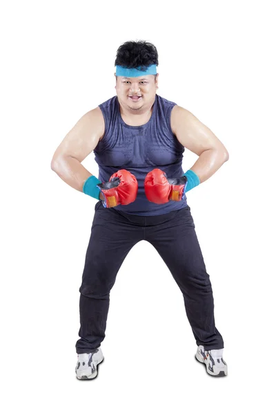 Homem forte pronto para o boxe 3 — Fotografia de Stock