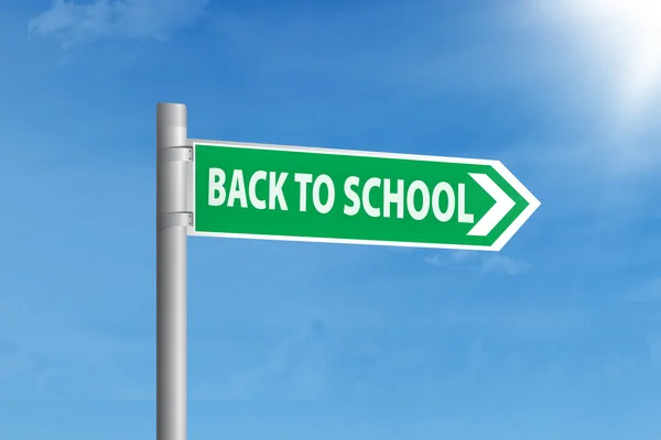 Guidepost to school — Stock Photo, Image