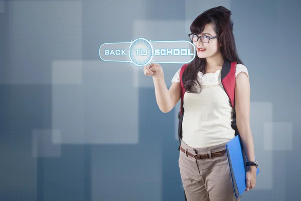 High school student using modern technology 1 — Stock Photo, Image