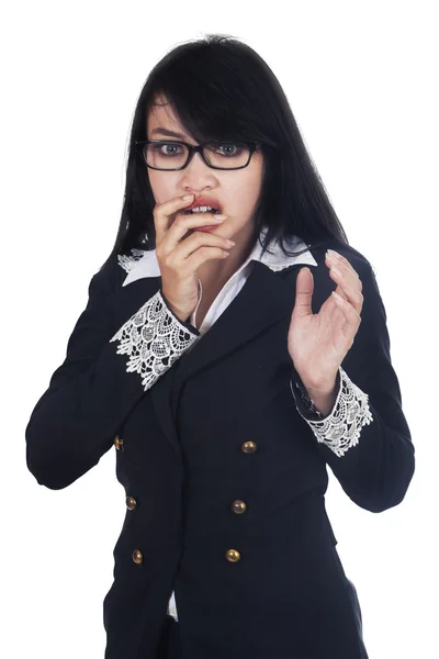 Astonished beautiful businesswoman — Stock Photo, Image