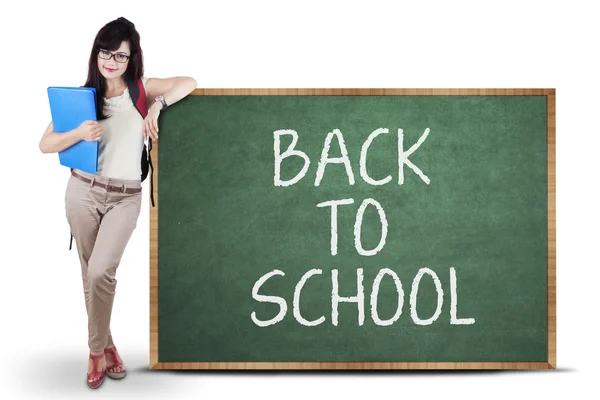 Female student back to school — Stock Photo, Image