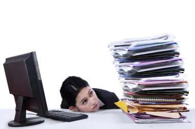 iş kadını overworked