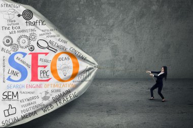 iş kadını çekerek seo başlık sayfası