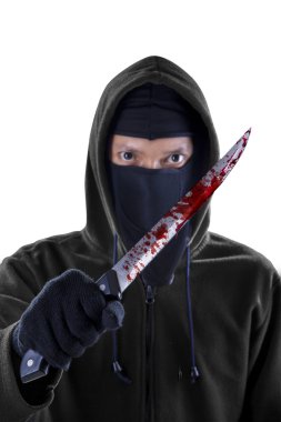 Kanlı bıçakla tehdit killer