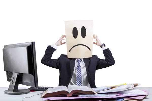 Stressande anonym affärsman i office 2 — Stockfoto