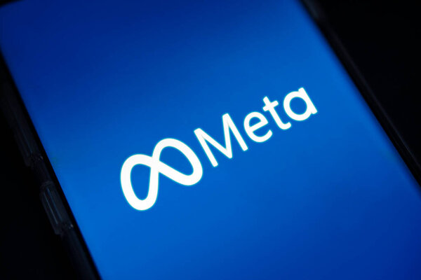 Close up of mobile phone screen displaying metaverse app