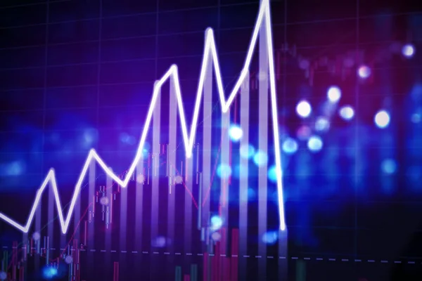 Image Finance Chart Showing Sharply Declining Crashing Price Blurred Sparkling — Stock Photo, Image