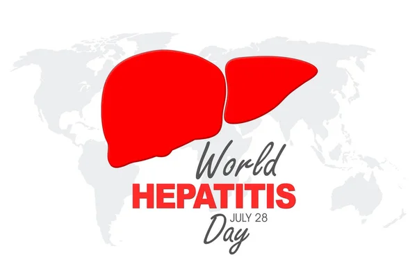 Conceito Mundial Dia Hepatite Imagem Órgão Hepático Com Fundo Mapa — Fotografia de Stock