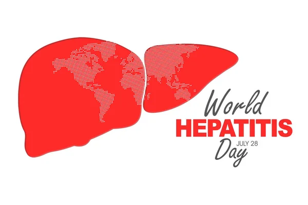 Imagem Órgão Hepático Com Texto Dia Mundial Hepatite Isolado Sobre — Fotografia de Stock