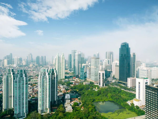 Jakarta Indonesia August 2022 Beautiful Scenery Jakarta City Highrise Buildings — Stok fotoğraf