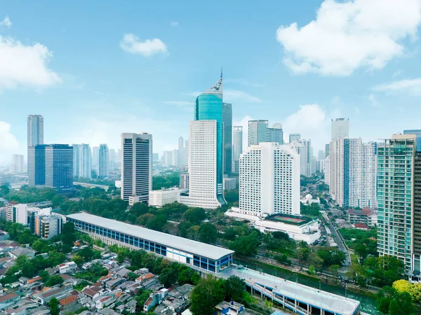 Jakarta Індонезія Серпня 2022 Року Повітряний Вид Залізничну Станцію Судірман — стокове фото