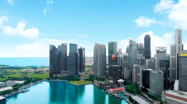 Singapore September 2022 Prachtig Landschap Van Moderne Wolkenkrabber Singapore Stad — Stockfoto