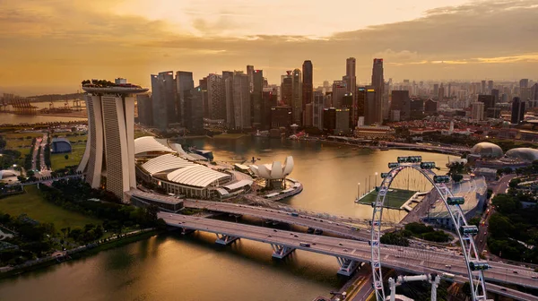 Σιγκαπούρη Σεπτεμβρίου 2022 Αεροφωτογραφία Του Αστικού Τοπίου Της Σιγκαπούρης Singapore — Φωτογραφία Αρχείου