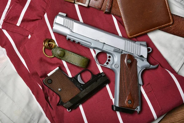Гармати Мала Гармата Автоматична Зброя Калібру Приховані Пістолети Самооборони Жінок — стокове фото