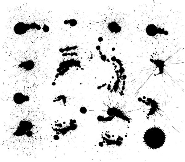 Векторный набор тёмных пятен
