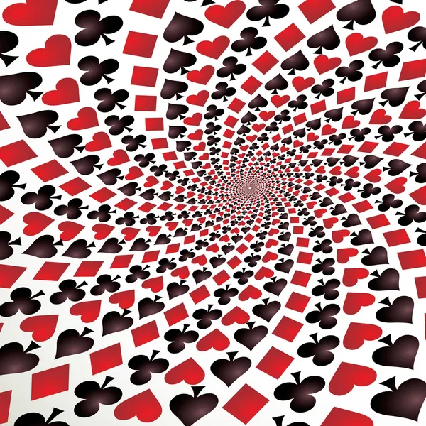 Playing cards. Op art Stock Illustration