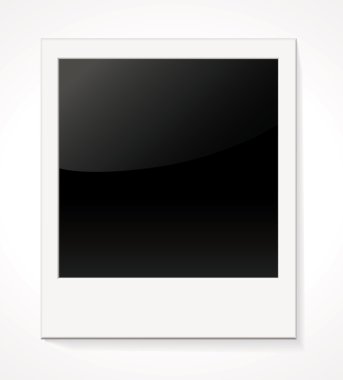 boş parlak fotoğraf polaroid çerçeve