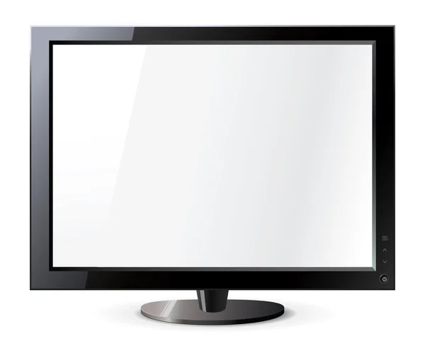 Computer display isolated on white — Stock Vector