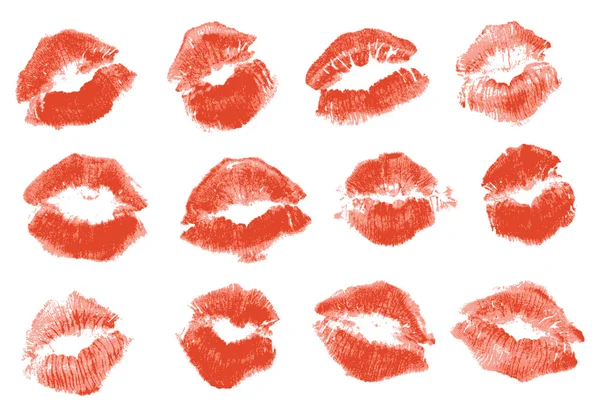 Rossetto rosso bacio — Vettoriale Stock