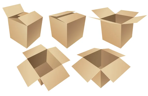 Картонные коробки — стоковый вектор