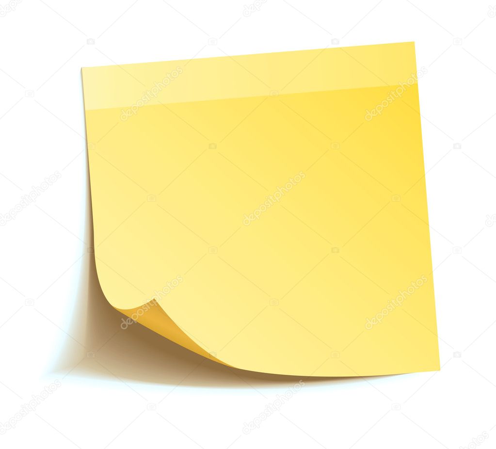Yellow stick note
