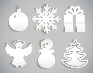 Noel simgesi kağıttan kesilmiş