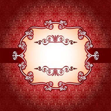 Vintage damask arka plan karede