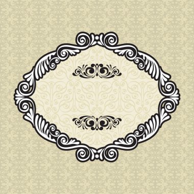 Vintage damask arka plan karede
