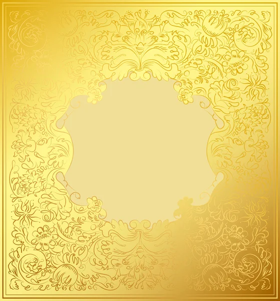 Gouden decoratieve ornament — Stockvector