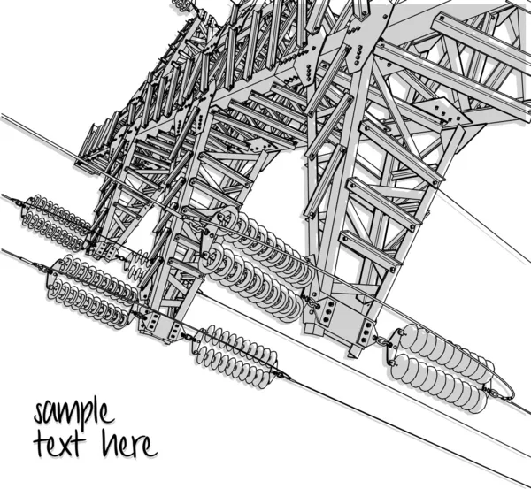 Kraftöverföringsledning — Stock vektor