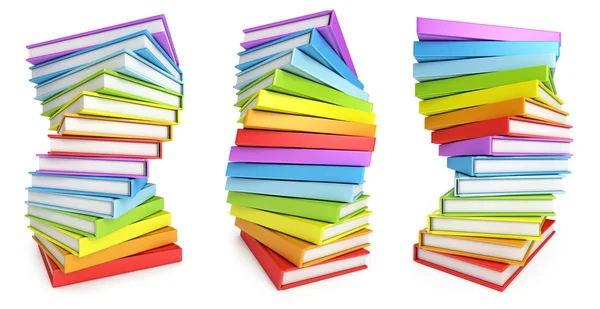 Stack of books with different perspectives — Stock Photo, Image